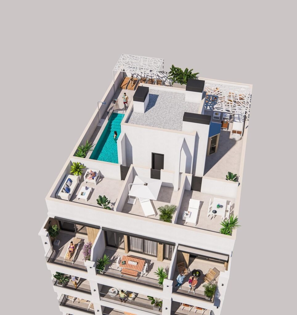 Penthouse met 2 slaapkamers in Torrevieja