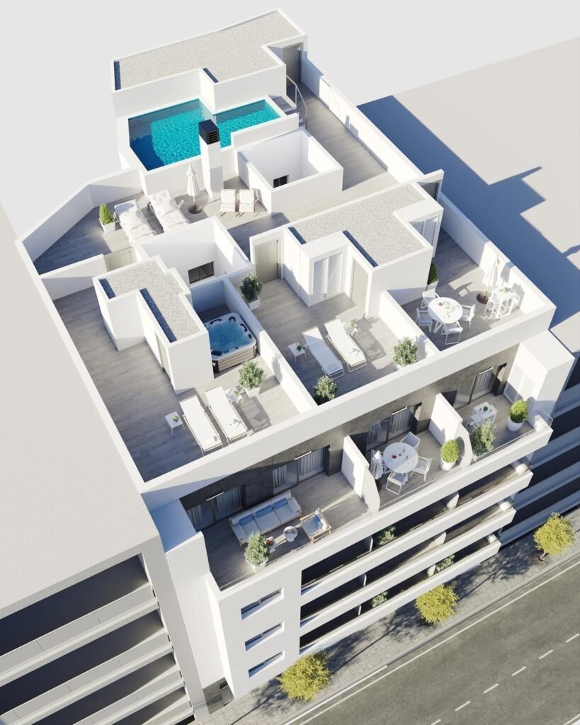 Penthouse met 3 slaapkamers in Torrevieja